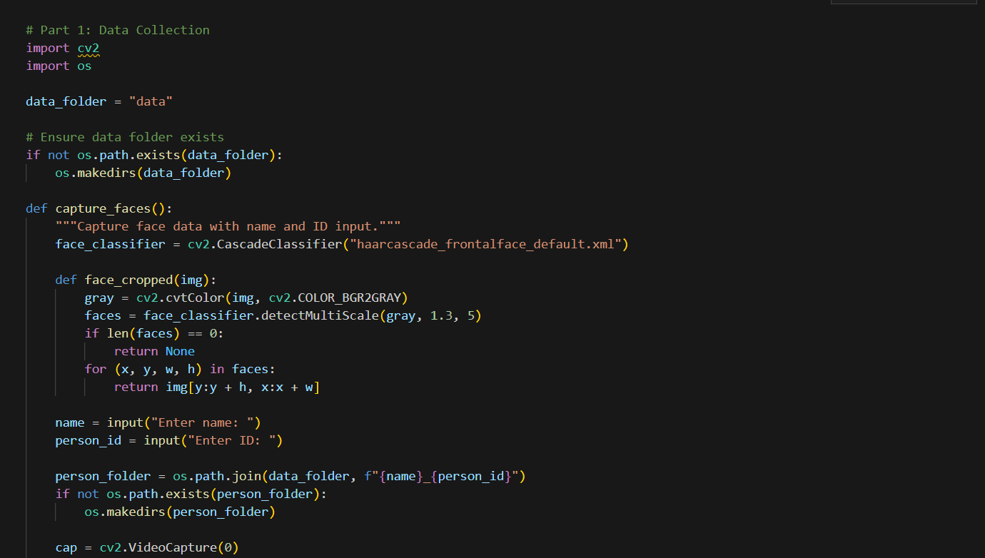 Attendance System using OpenCV